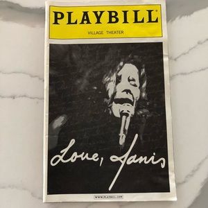 Playbill Village Theater Love, Janis